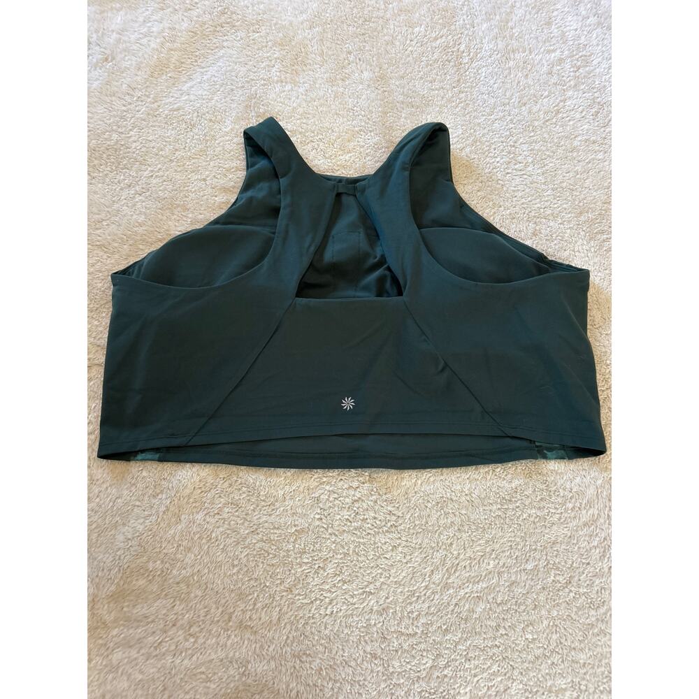 Athleta Conscious Crop Serene 3X Green Abstract Print NEW Tank D-DD Built in Bra - Picture 5 of 10
